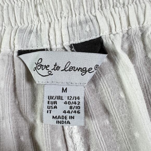 Love to Lounge Floral Embroidered Shorts Swiss Dot Size Medium Boho Coquette - Picture 4 of 4